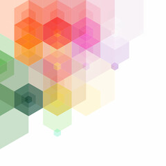 Wall Mural - hexagon colored background. presentation template. eps 10