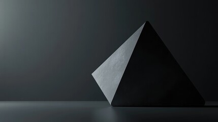 Poster - Abstract 3D geometric shape rendered in a dark environment