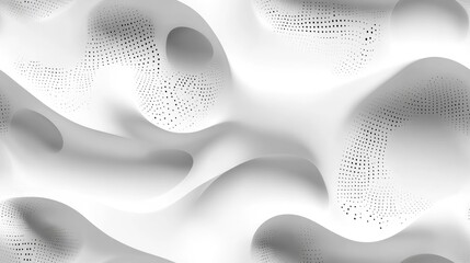 Poster - Perforated white paper featuring a cut out effect Abstract seamless 3D background