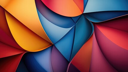 Poster - Colorful abstract wallpaper showcasing intricate geometric designs