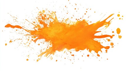 Poster - Orange watercolor splash
