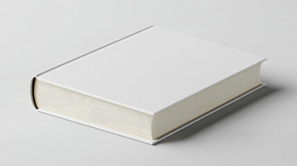Poster - Simple and elegant book cover mockup featuring a white background and a sturdy cover design