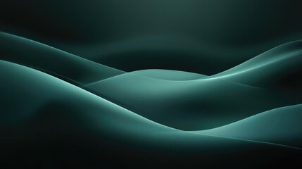 Poster - Dark green gray glowing abstract gradient on a textured dark background featuring a luminous effect ideal for large banner applications