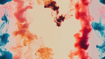 Poster - Colorful ink drop on a plain background representing an abstract idea Creative wallpaper or backdrop for decoration symbolizing diversity