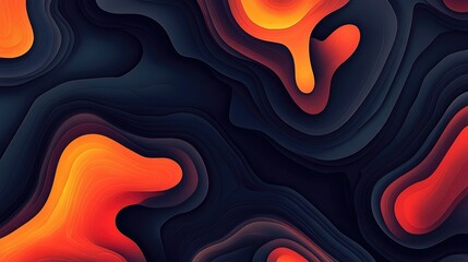 Poster - Abstract Organic Background Topographical Abstract Design Cement Texture Surface Geometric Shapes Composition Fluid Psychedelic Effect
