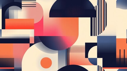 Poster - Geometric Design Background with Stylish Modern Trend Colors