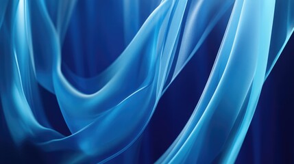 Poster - Graceful blue vertical strands in motion 3D rendering