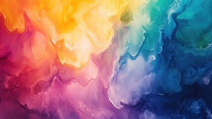 Poster - Colorful abstract watercolor background Vibrant digital artwork