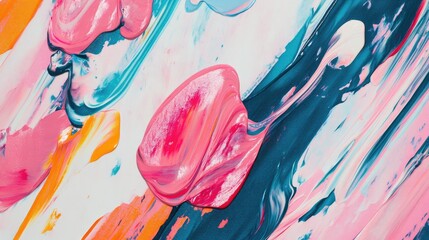 Poster - Abstract painting cover design template featuring modern colorful shapes ideal for banners sales promotions and backgrounds for notebooks and brochures