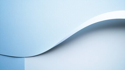Poster - Curved corner cut from a blank sheet of paper
