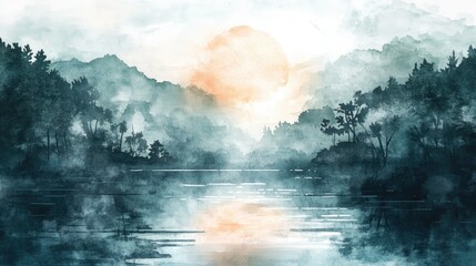 Poster - Hand painted watercolor background design