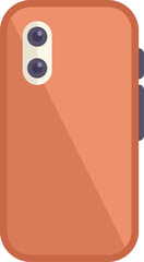Poster - Modern smartphone with a dual camera is laying on a surface with its back side facing up