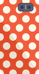 Poster - red polka dot phone case is protecting a mobile device