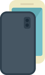 Poster - Modern smartphone with a triple camera showing its back cover