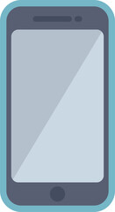 Poster - smartphone with a blank screen is isolated against a white background in this minimalist digital ill