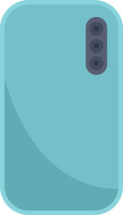 Poster - Minimalist design of a smartphone featuring a multi lens camera system, highlighting the advancement in mobile photography technology