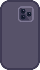 Poster - minimalist design of a smartphone featuring multiple camera lenses, capturing the essence of modern 