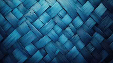 Poster - Fantasy blue gradient background featuring woven line patterns