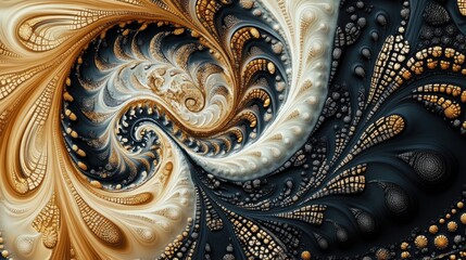 Poster - decorative textile and carpet patterns with a fractal background for creative design ideal for wallp