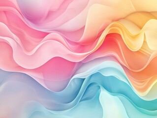 Wall Mural - organic abstract panorama background with soft colors and fluid shapes