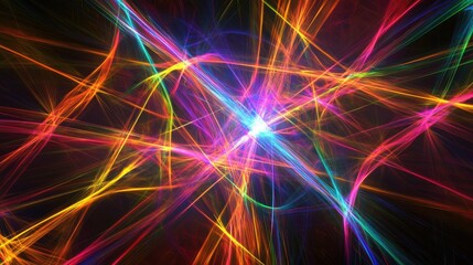 Poster - multicolored laser light abstract pattern for creative design use