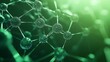 © Farid - Graphene molecular nano technology structure on a green background - 3d rendering.