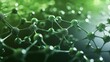 © Farid - Graphene molecular nano technology structure on a green background - 3d rendering.