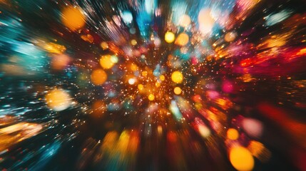 Poster - 3D rendering of abstract blurred motion backgrounds in multiple colors