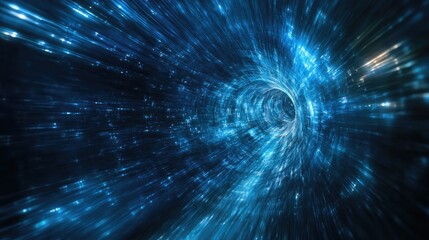 Poster - Blue Zoom or Warp Effect Background