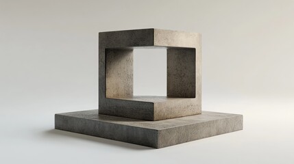 Poster - 3d rendered cube display stand