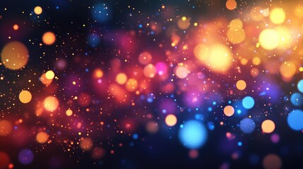 Poster - Colorful abstract bokeh circles Stunning background design featuring vibrant particles