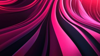 Poster - Abstract wallpaper featuring dynamic striped lines with a 3D render effect