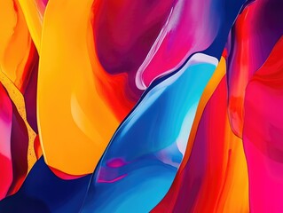 Poster - Vibrant and colorful abstract background featuring bold saturated hues
