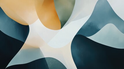 Poster - Abstract composition featuring soft shapes in a creative arrangement Minimalist pattern design template