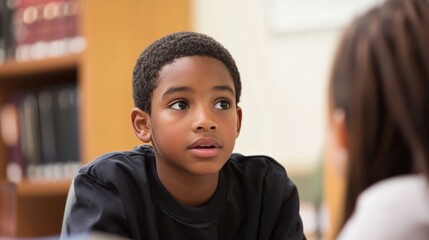 a juvenile court judge speaking with a young defendant, highlighting the focus on rehabilitation in 