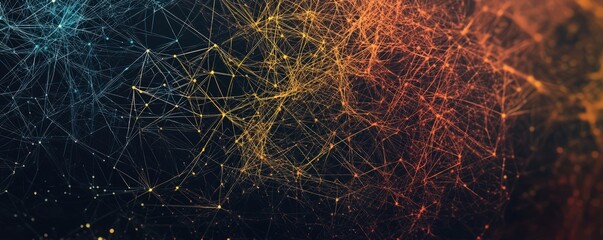 Wall Mural - minimalist network connection wallpaper with an abstract design, emphasizing digital connectivity an