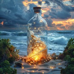 magic trapped in a in a bottle