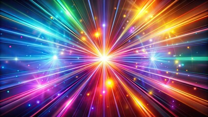macro abstract light art background and bright beams of light