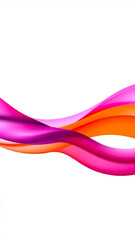 Wall Mural - two abstract shapes vibrant pink