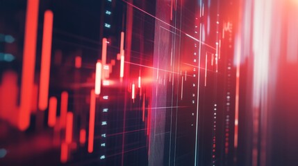 Poster - Bright Financial Charts on Clean White Background