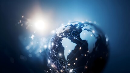 Canvas Print - Global earth business technology background