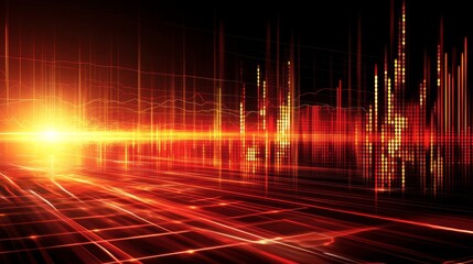 Poster - Dynamic Market Analysis with Vibrant Light Effects