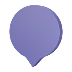 Poster - 3D speech bubble isolated on transparent background