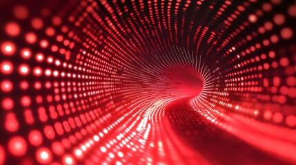 Poster - Red technology background and abstract digital tech circle.copy space.