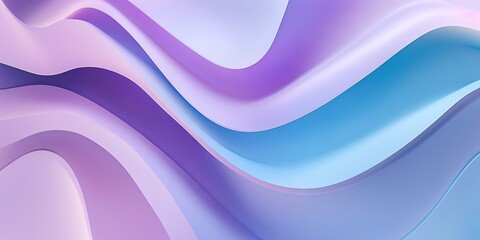 Wall Mural - abstract background with flowing, curved shapes in shades of purple, lavender, and blue.