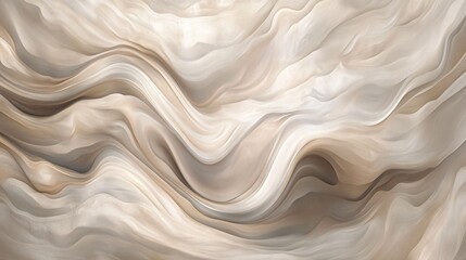 Poster - Abstract wavy background with soft beige and cream tones creating a smooth, flowing texture, ideal for modern designs and artistic projects.