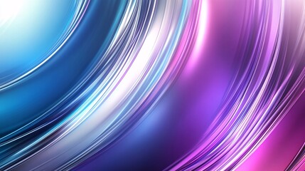 Poster - A vibrant swirl of blue, purple, and silver lines creating an abstract, dynamic background that evokes movement and modernity.