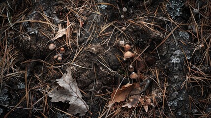 Sticker - Mushrooms on Forest Floor