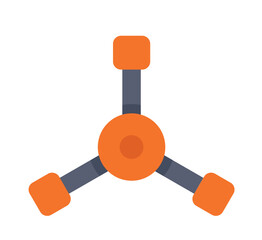 Poster - this vector illustration features an abstract molecule, symbolizing scientific exploration and disco