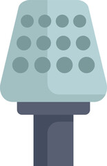 Poster - Professional studio microphone standing on a stand icon in flat style